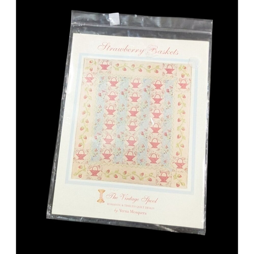 The Vintage Spool Strawberry Baskets Quilt Pattern 2007 Verna Mosquera